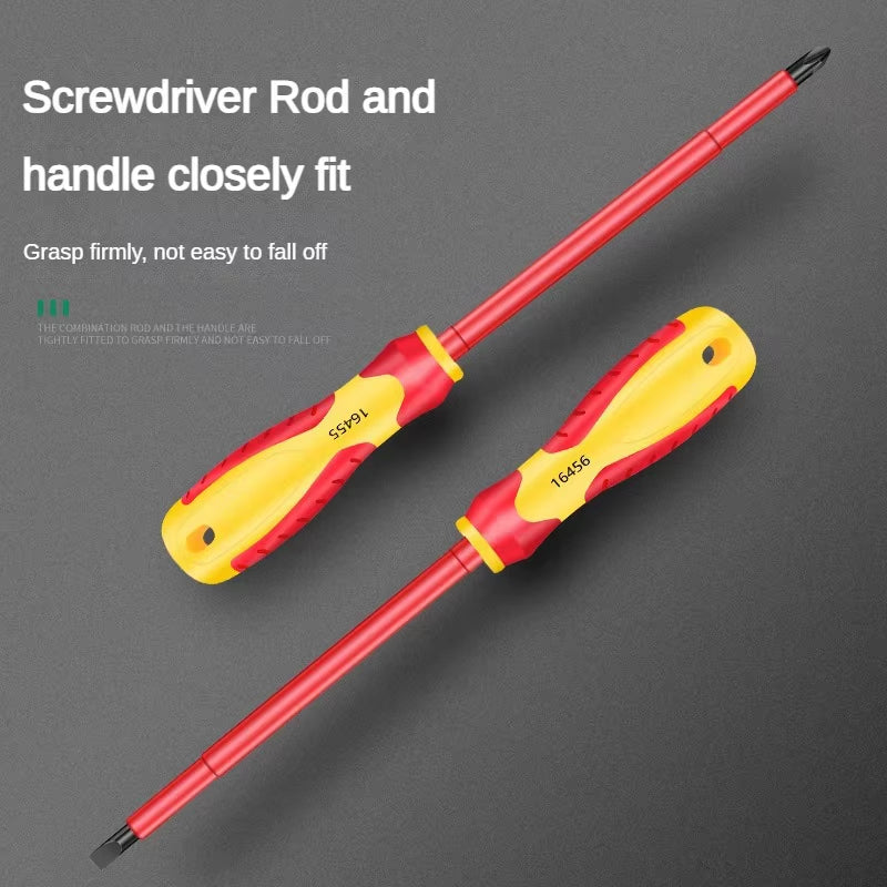 Insulated Screwdriver Slotted Cross Screwdrivers Phillips Flat Driver Electrician'S Professional Maintenance Tools Hand Tool