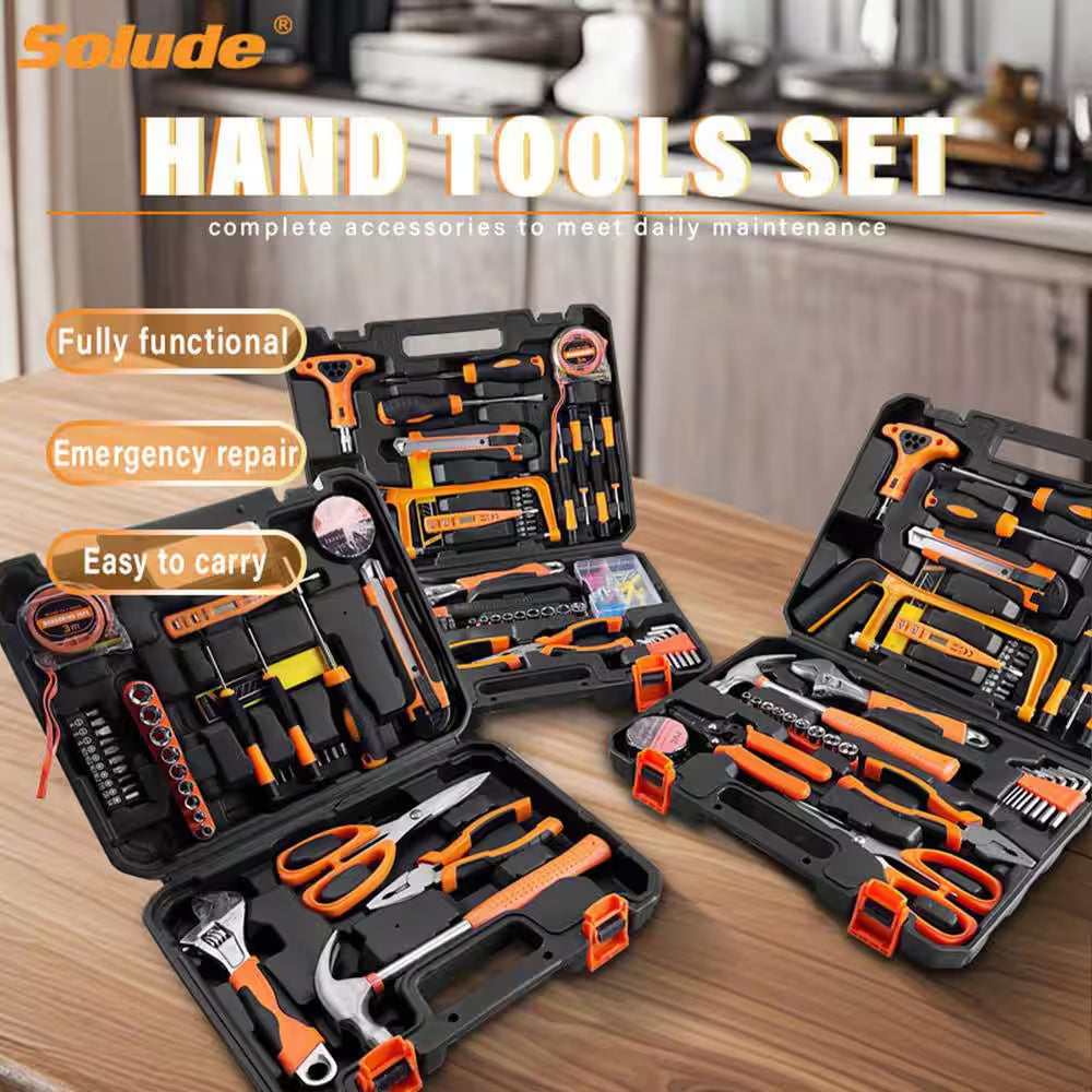 59-Piece Home Tool Kit, Household Basic Hand Tool Sets with Case