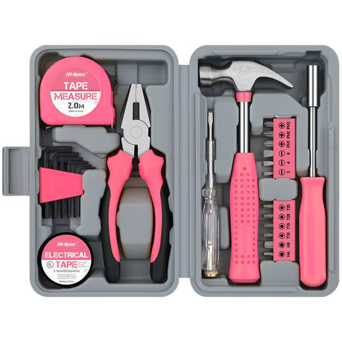24-Piece Compact Home & Office DIY Hand Tool Kit Set for Household Improvement Repairs