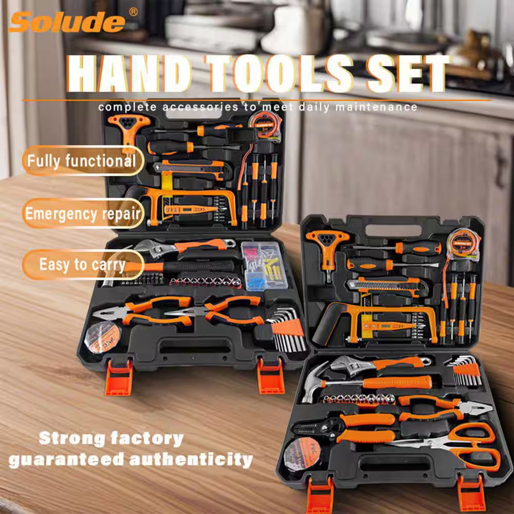 59-Piece Home Tool Kit, Household Basic Hand Tool Sets with Case