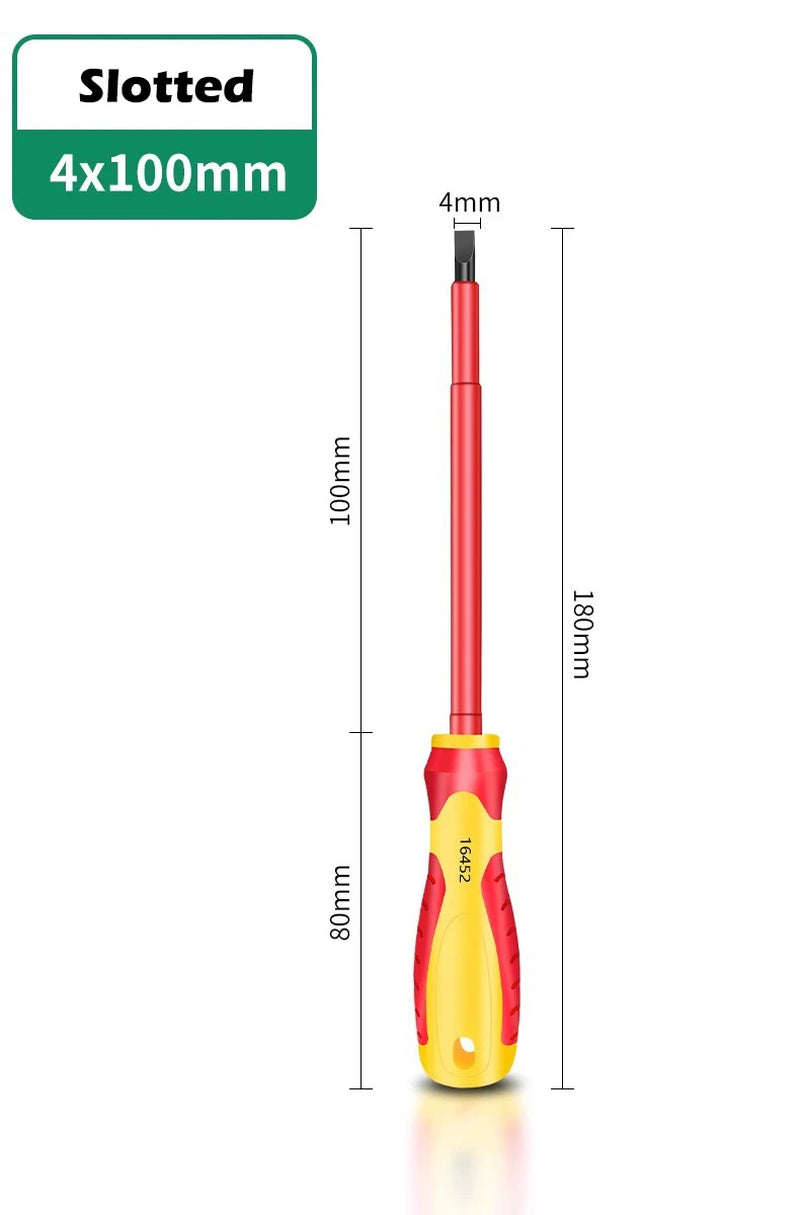 Insulated Screwdriver Slotted Cross Screwdrivers Phillips Flat Driver Electrician'S Professional Maintenance Tools Hand Tool